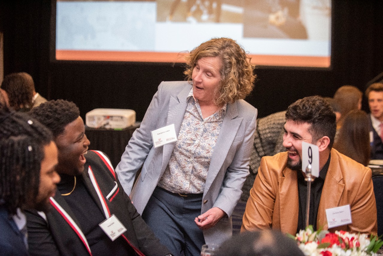 The-Toast-2023-Mare-laughing-with-students The-Toast-2023-Mare-laughing-with-students