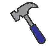 Illustration of a hammer